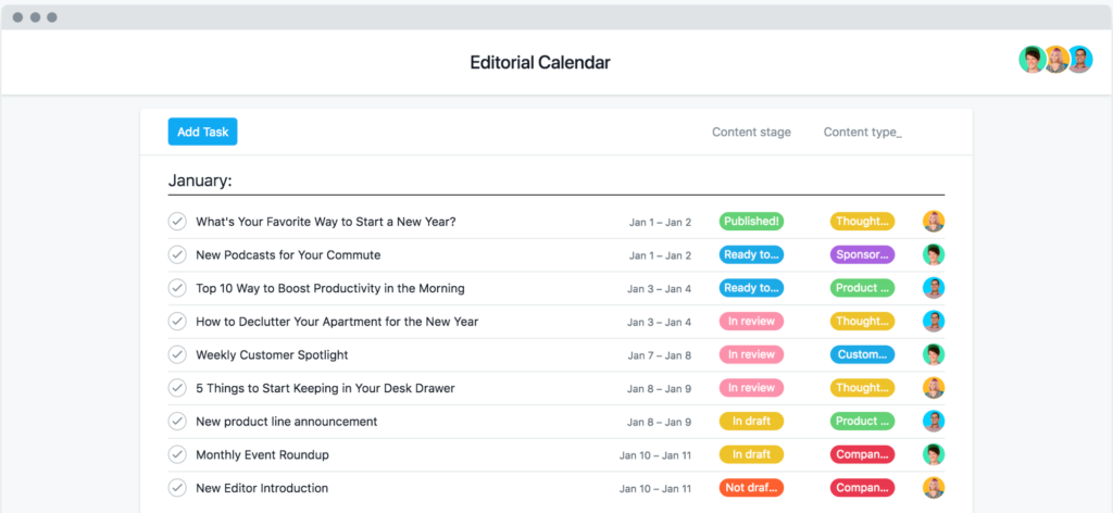 asana screenshot